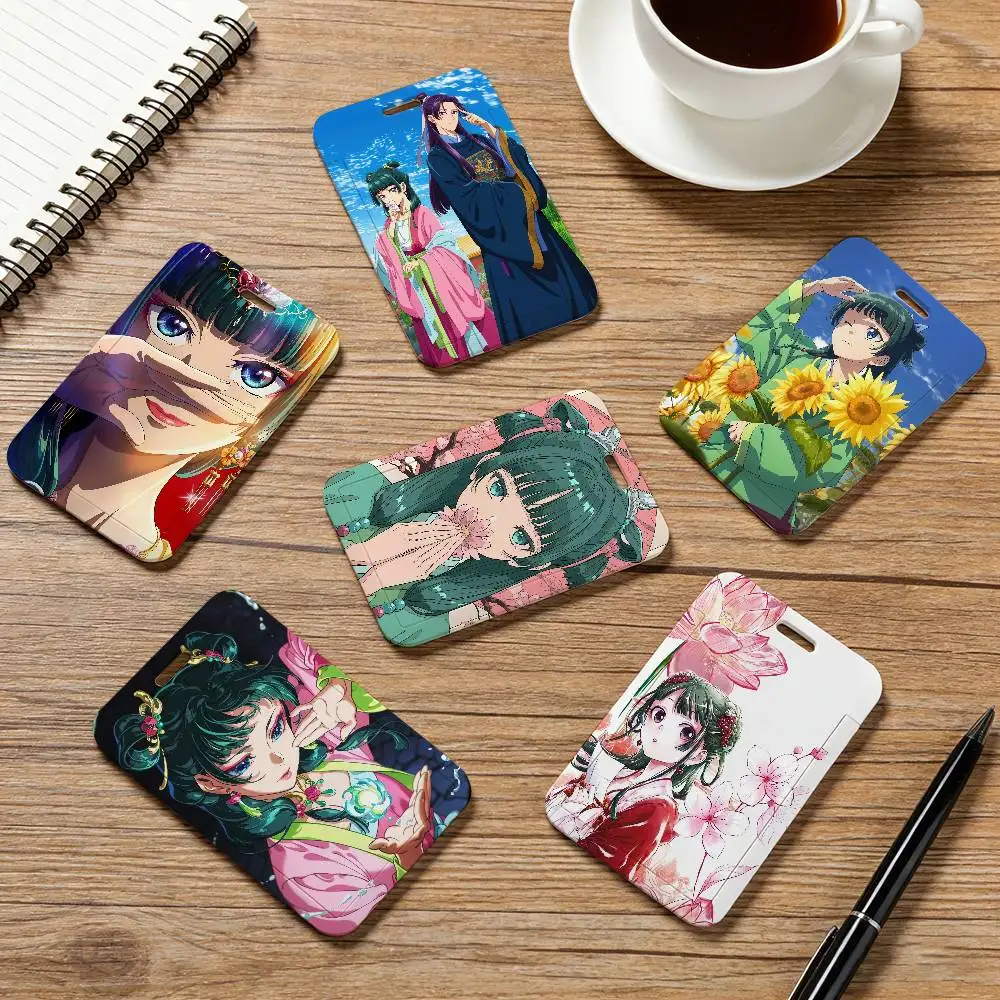 Anime T-The Apothecary Diaries Card Holder Employee Card Cover Lanyard Work Business ID Badge Holder Name Tag Cards Case