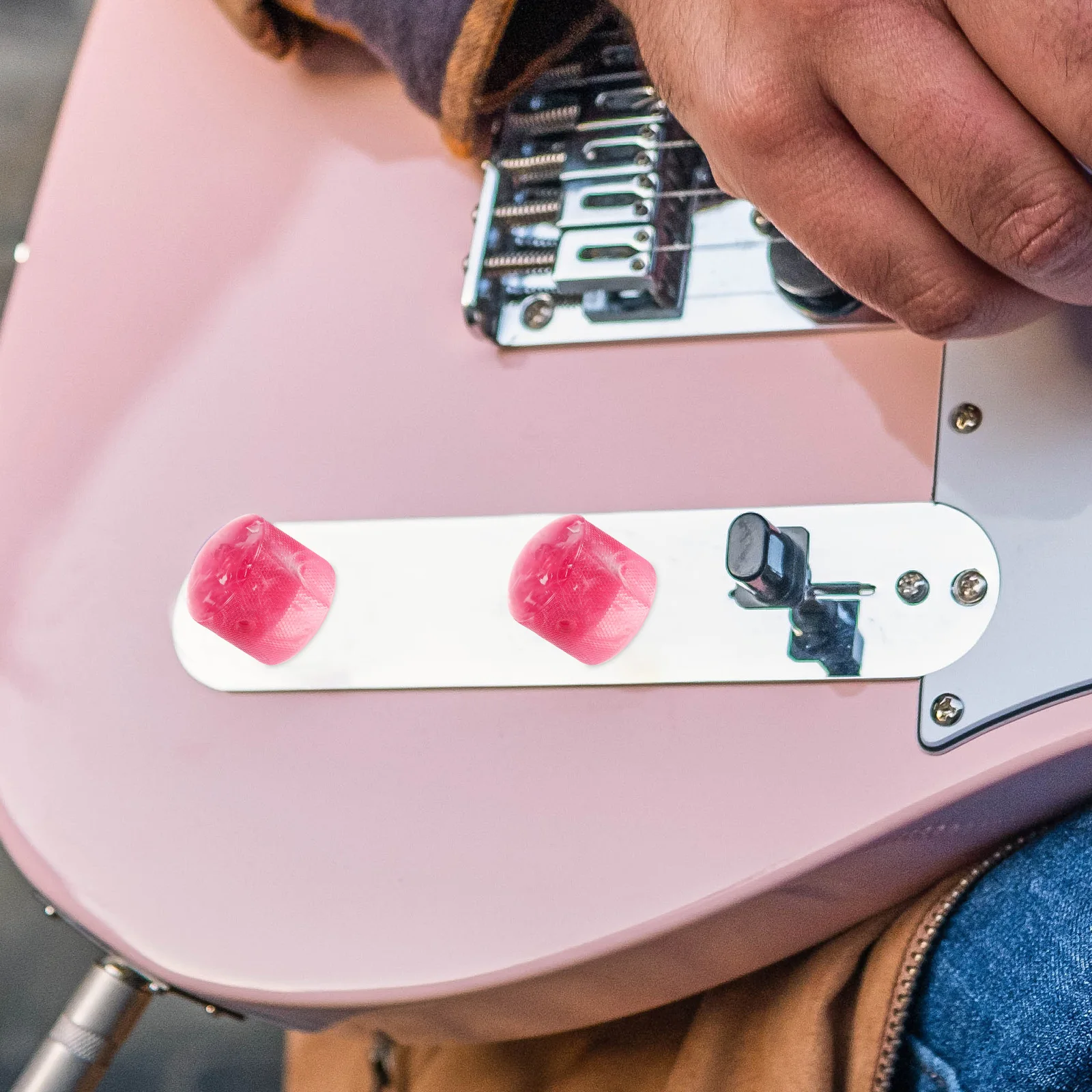 

1Set Electric Guitar Plastic Potentiometer Control Knobs Rotary Replacement Parts Volume Tone for Bass Guitar Instrument