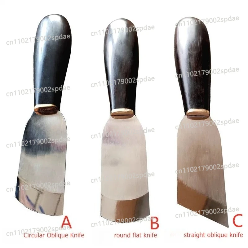 Handmade Leather Thinning Knife DC53 High end Leather Craft Mirror Polishing Shovel Thinning Oblique Cutting Knife DIY Tool