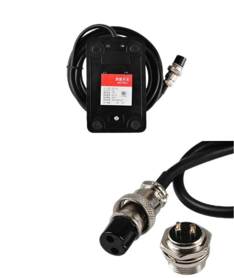 TFS-1 Foot Pedal Switch TFS-01 Momentary Plastic Anti-skid  10A/250VAC  Power Aviation Plug 2Pin 3Pin Black