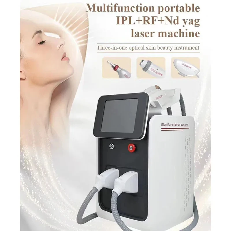 

New 3in1 Laser OPT IPL Hair Removal Machine Portable ND Yag Laser Tattoo Removal Permanent Hair Removal Beauty Equipment