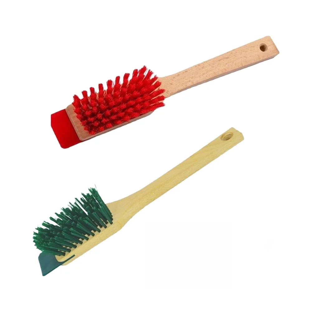 2pcs Scrubbing Brushes With Stiff Bristles Rust Dirt Paint Removal Cleaning Brushes For Outdoor Gardening Cleaning Scrub Brush