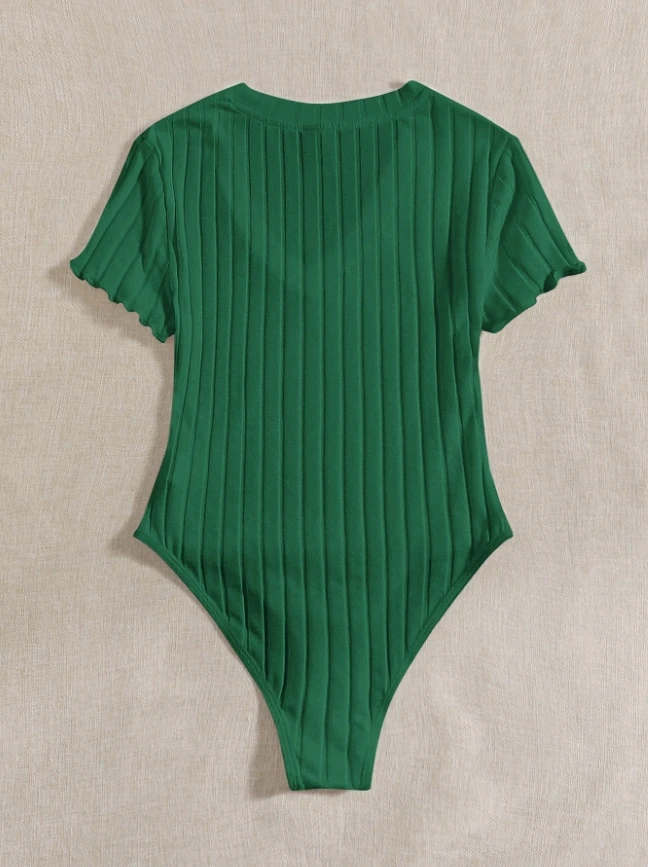 New Short-Sleeved Slim Fit V-Neck T-Shirt, Sexy and Versatile, Slimming Base, Tight-Fitting Jumpsuit