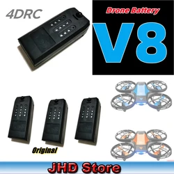 JHD Original V8 RC Aircraft Battery 3.7V 650MAH For 4DRC V8 Quadcopter/V8 Drone Spare Replacement Battery Accessories Part