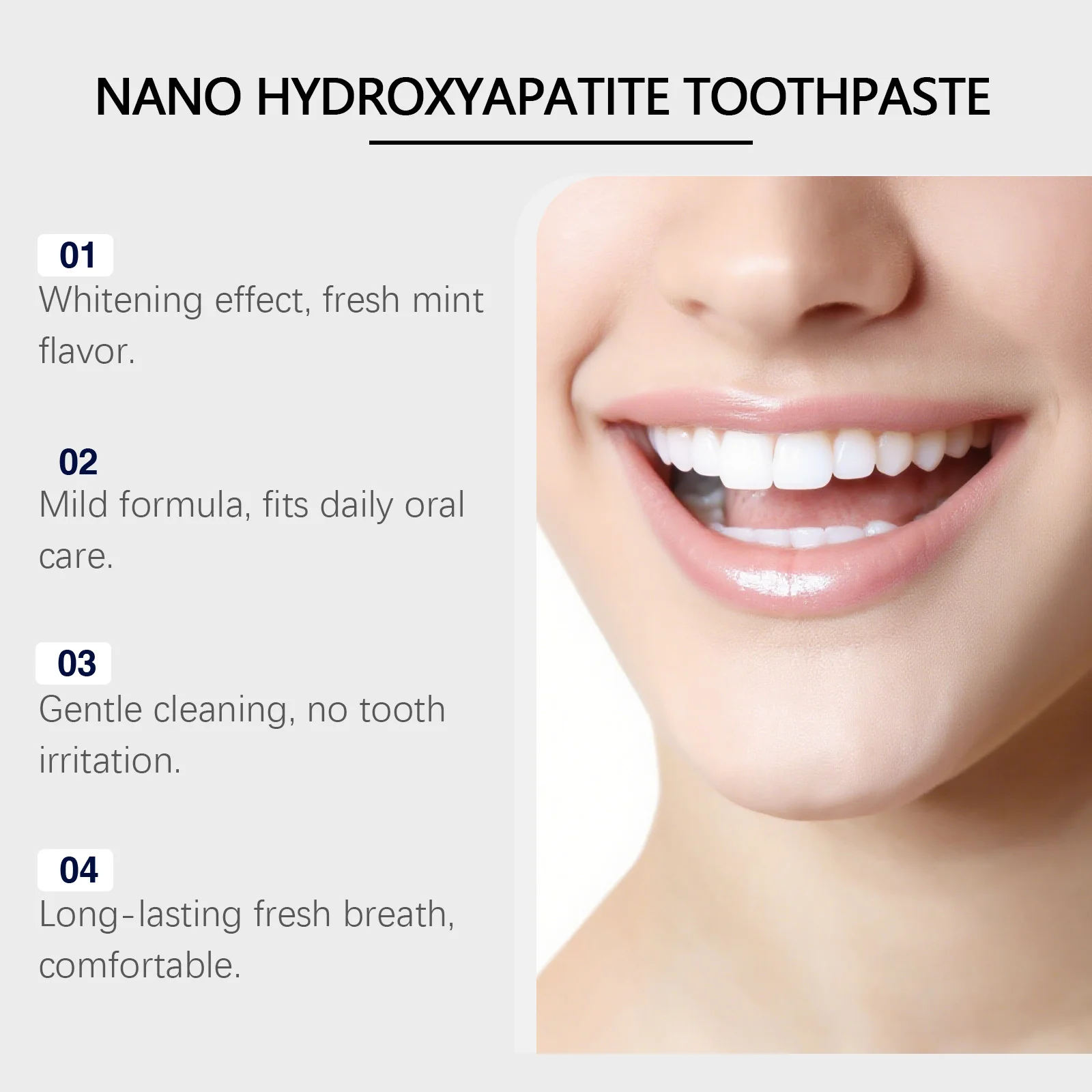 Nano Hydroxyapatite Toothpaste Removing Yellow Teeth Cleaning Tooth Stain Lasting Fresh Oral Minty Fresh Oral Care Toothpaste