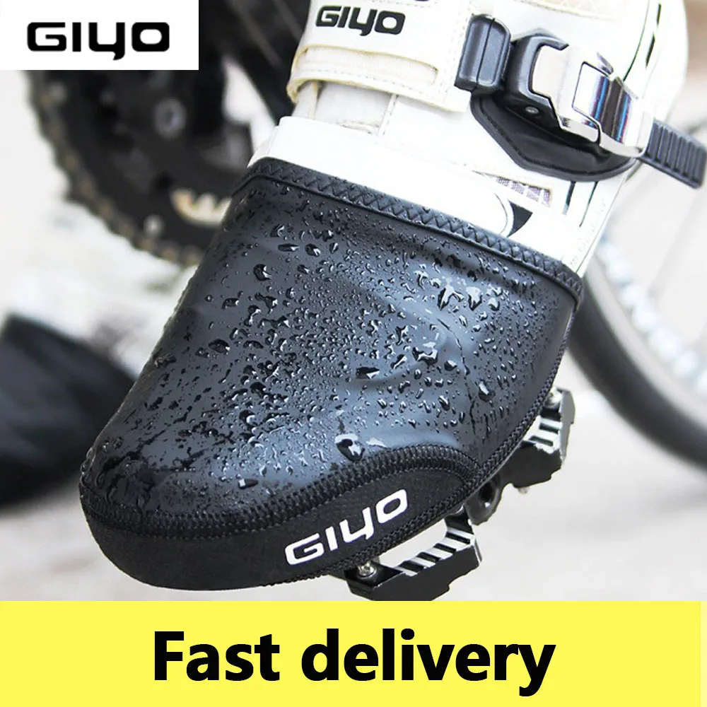 GIYO Cycling Shoe Cover Half Palm Windproof Warm Outdoor Riding For MTB Mountain Road Bike Self-locking Riding Shoe Tip Cover