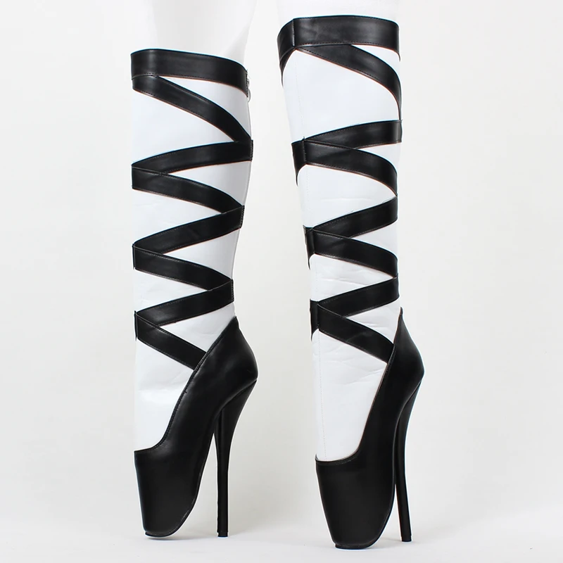 18CM High Heel Ballet Knee High Boots Cosplay Style Size36-46