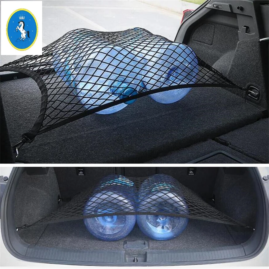 Rear Trunk Storage Net Mesh Bag Cargo Luggage Elastic Holder Kit Trim Accessories Interior For Volkswagen T-Roc T Roc 2018 -2021