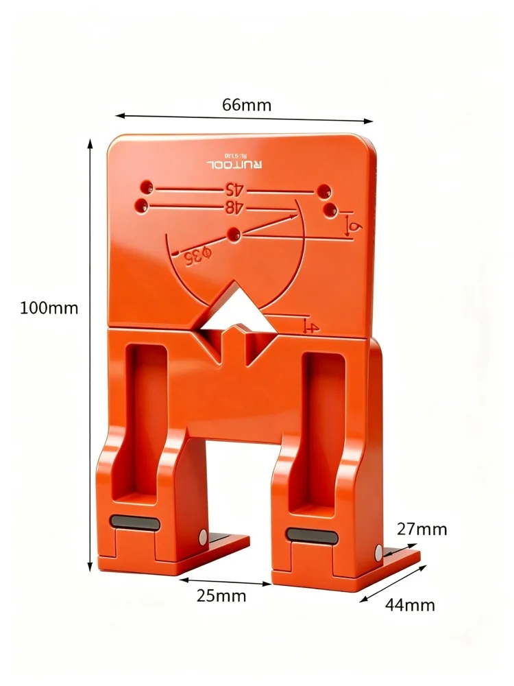 JUSTINLAU Magnetische Befestigungsplatte Schranktür-Scharnier-Installationsfixator Tragbarer Montage-Hilfsorter Holzbearbeitungswerkzeug – Detail 1