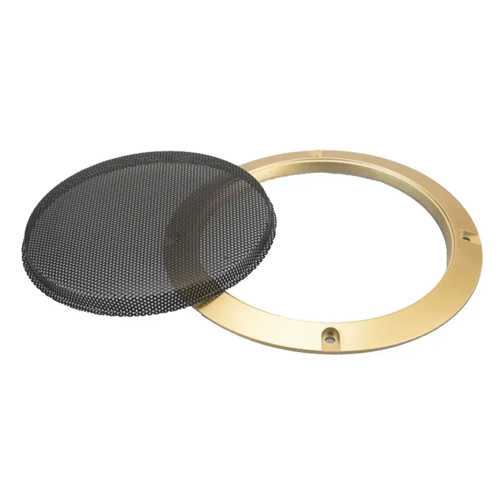 1PCS Golden Speaker Net Cover High-grade Car Home Mesh Enclosure Speakers Plastic Frame Metal Iron Wire Grilles 2 3 4 5 INCH