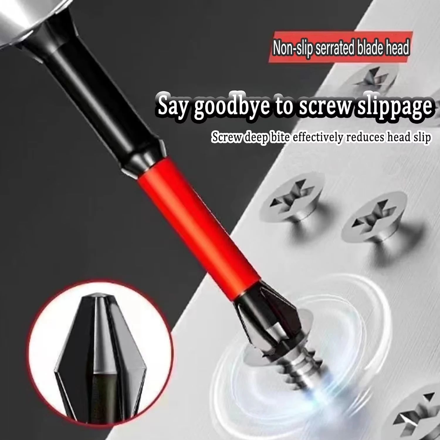 Anti Slip Bits Magnetic Screwdriver Bit Set S2 Alloy Steel Impact Resistance Bits-3/6/12Pcs Phillip Suitable for Electric Drills