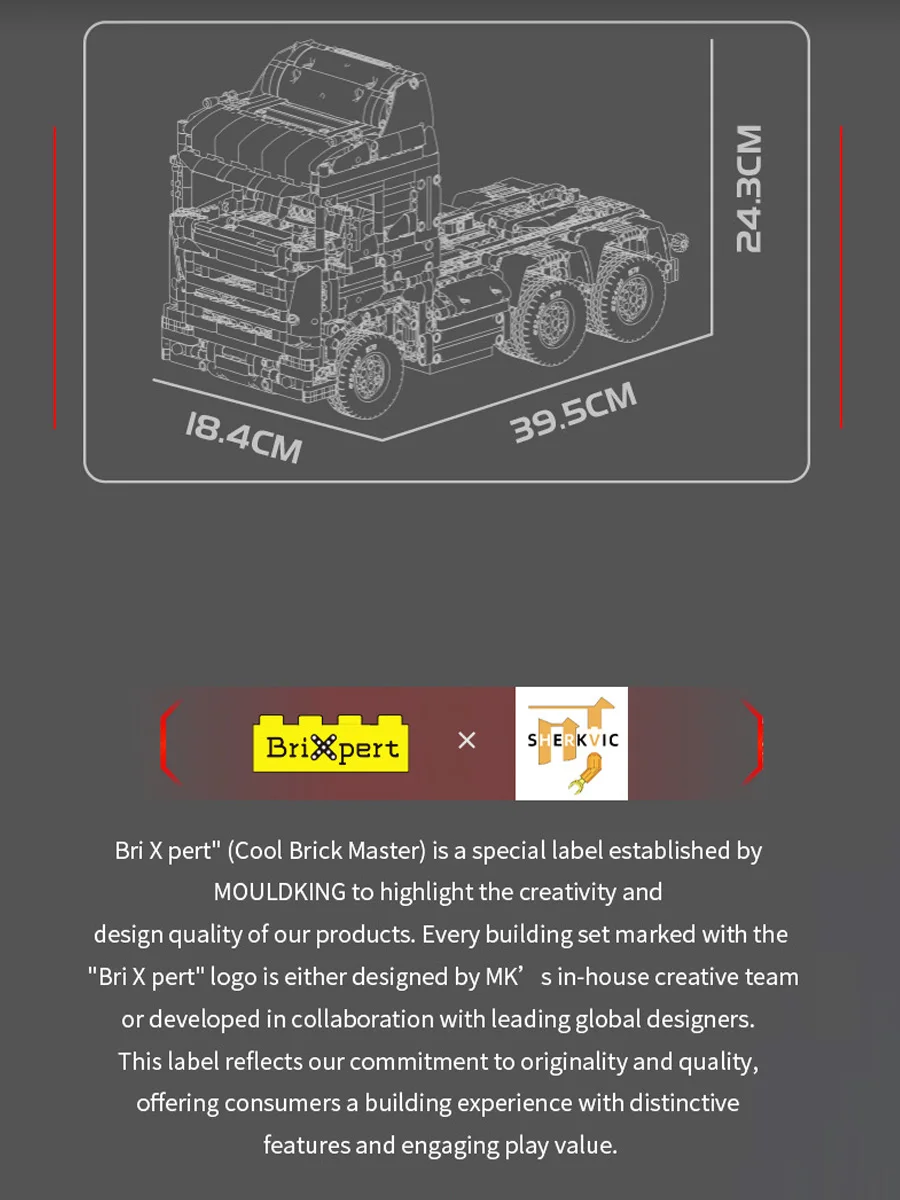 รถบรรทุก Mould King 13203 ชุดตัวต่อรถแทรกเตอร์บังคับวิทยุ ของเล่นเสริมพัฒนาการสำหรับเด็กและผู้ใหญ่ ของขวัญคริสต์มาส