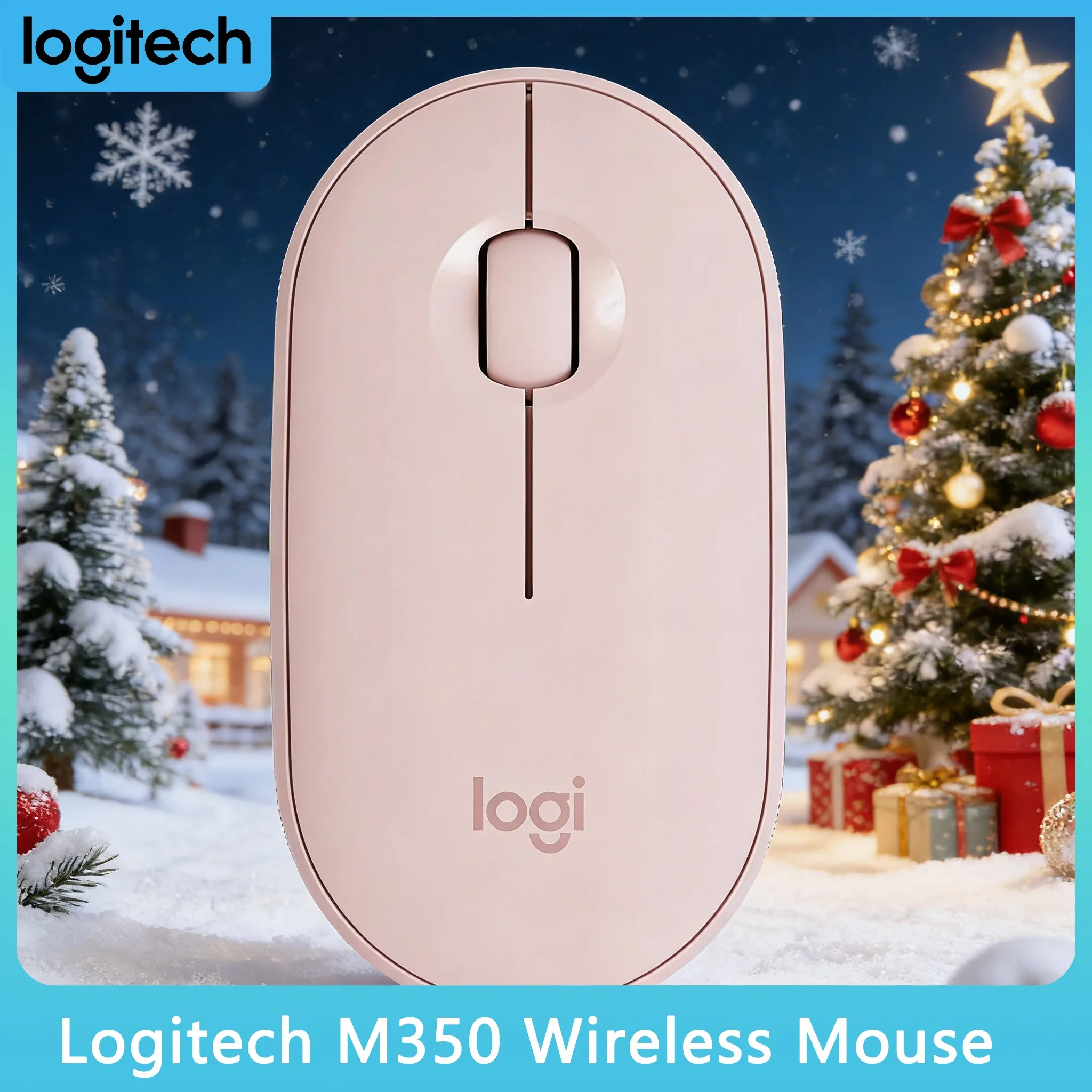 Ratón Inalámbrico Portátil Logitech Pebble M350, Clic Silencioso, Batería de Larga Duración, Modo Dual para Uso en Movimiento