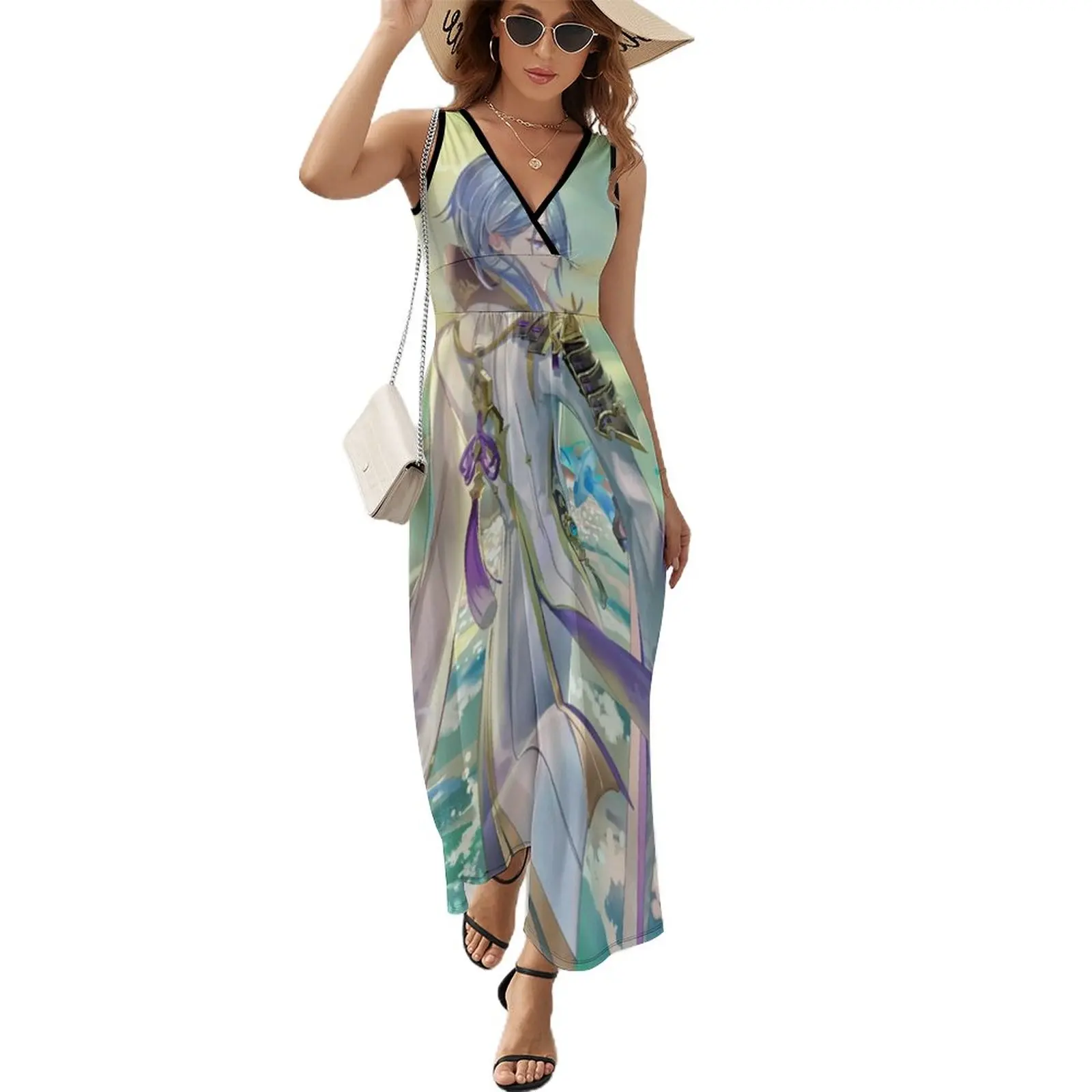 

Kamisato Ayato Sleeveless Dress evening dresses ladies sexy short dresses daring birthday dresses for women Dance