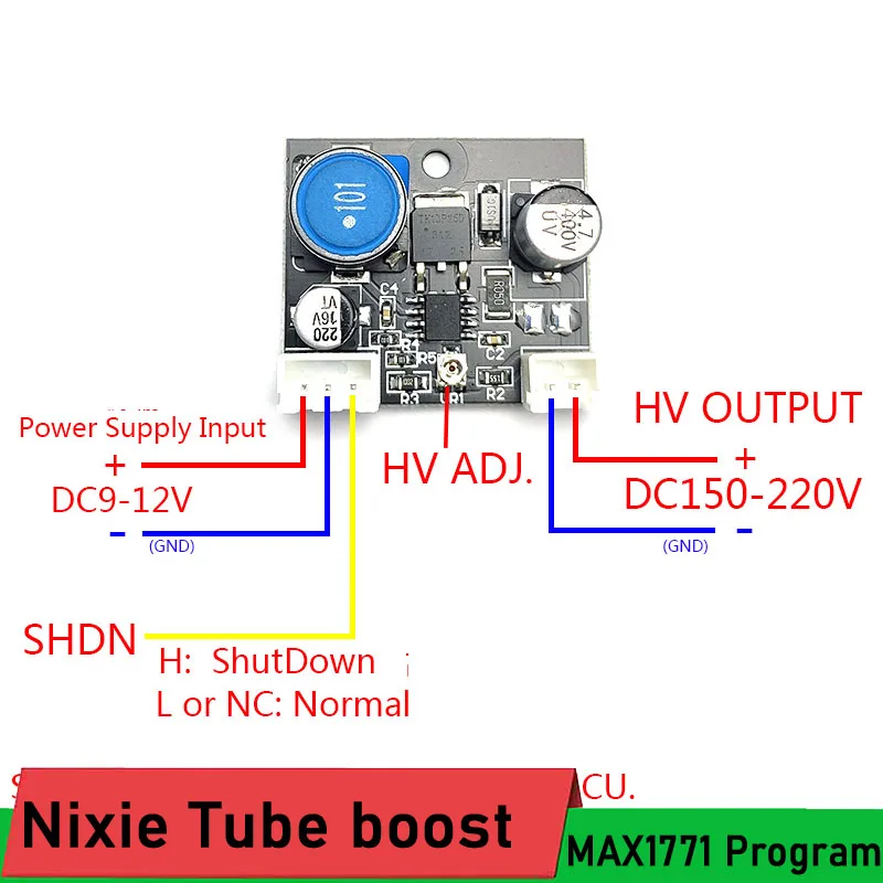 DYKB DC 9V-12V  TO 160V - 220V 170V DC boost High Voltage Power Supply For SZ3-1 QS30-1 IN14 Nixie Tube Glow clock Magic Eye A