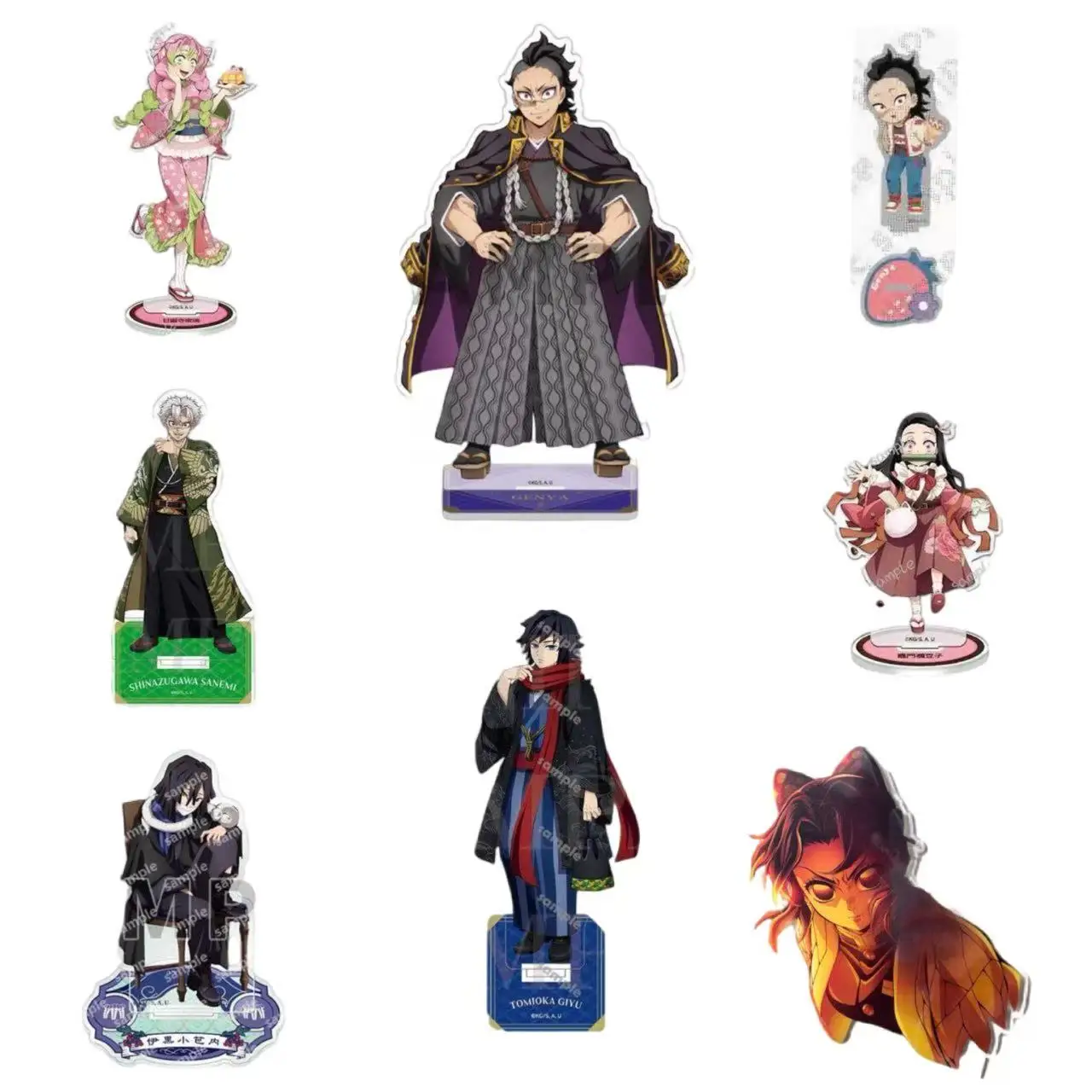 

Акриловая подставка для фигурок из коллекции Ghost Giyu: Милая фигурка Мицури, акриловая подставка Санеми, статуэтка Шинобу, игрушки Obanai