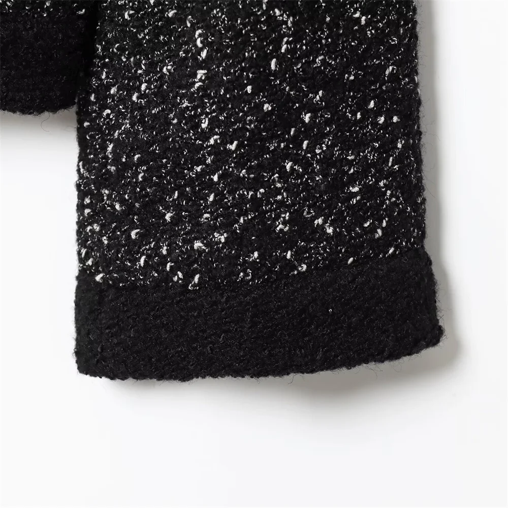 سترة نسائية جديدة غير رسمية بسيطة بأكمام طويلة مع زر بسيط مزخرف سترة جلدية قصيرة وسترة