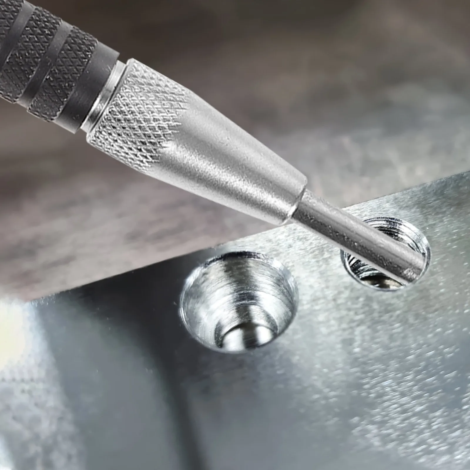 2pcs Automatic Center Punch Spring Loaded Metal Hole Tool Stainless Carbon Steel Durable Corrosion Resistant Ergonomic Handle