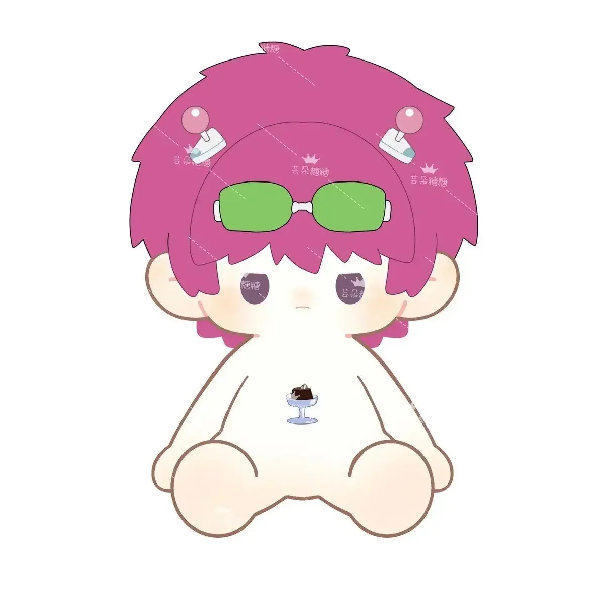 Anime Role Saiki Kusuo  Soft Plush Doll Body Dress Up Stuffed Toy Sitting Posture Pillow  Adorable Cushion 40CM Birthday Gift