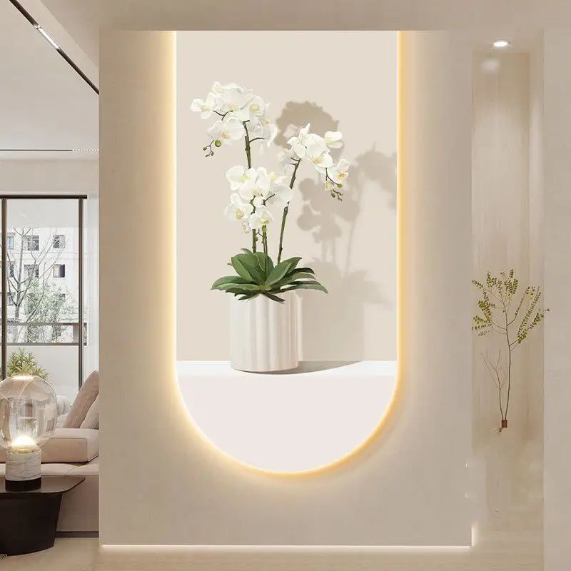 LED with light luxury entry door decoration mural light corridor corridor mural simple modern advanced sofa background