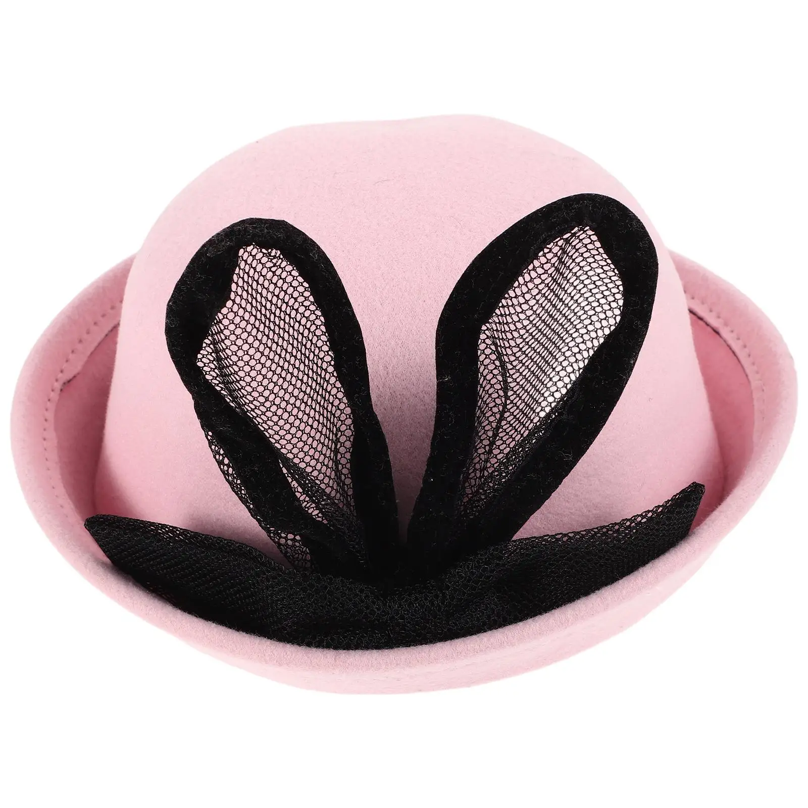 Children Rabbit Ear Fisherman Hat Soft Woolen Warm Comfortable Kids Baby Girl Boy Cute Bunny Cap Easter Bucket Hat