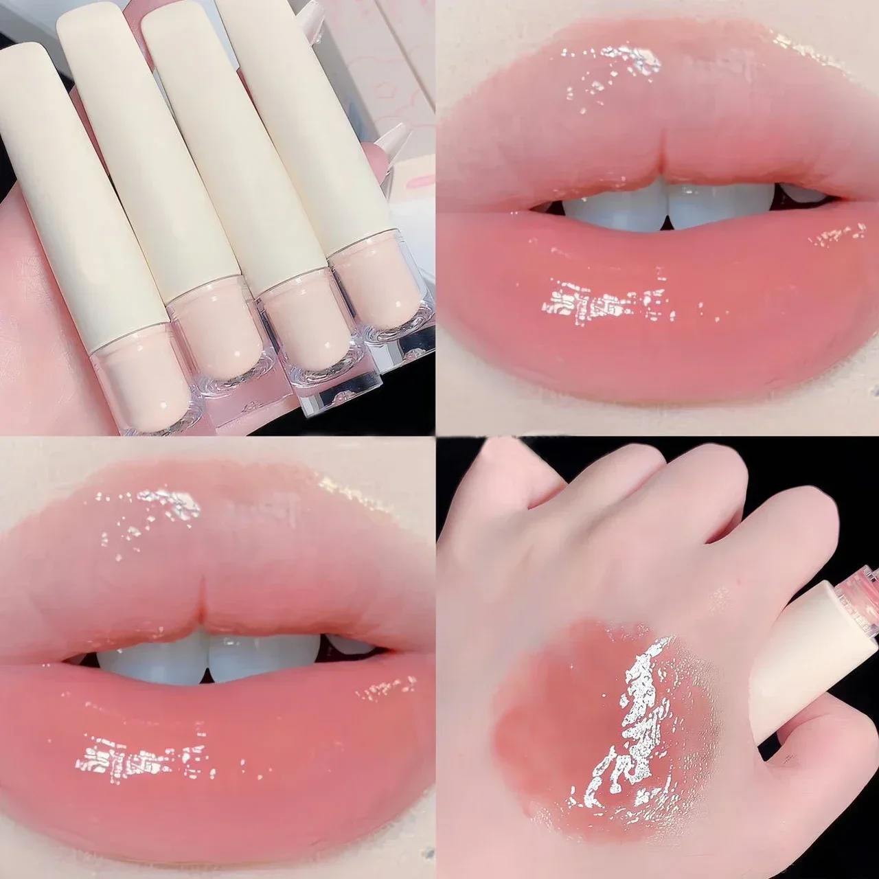 Mirror Dyeing Lip Gloss Moisturizer Liquid Lipstick Waterproof Long Lasting Red Lip Tint Korean Makeup Cosmetic Lipgloss Beauty