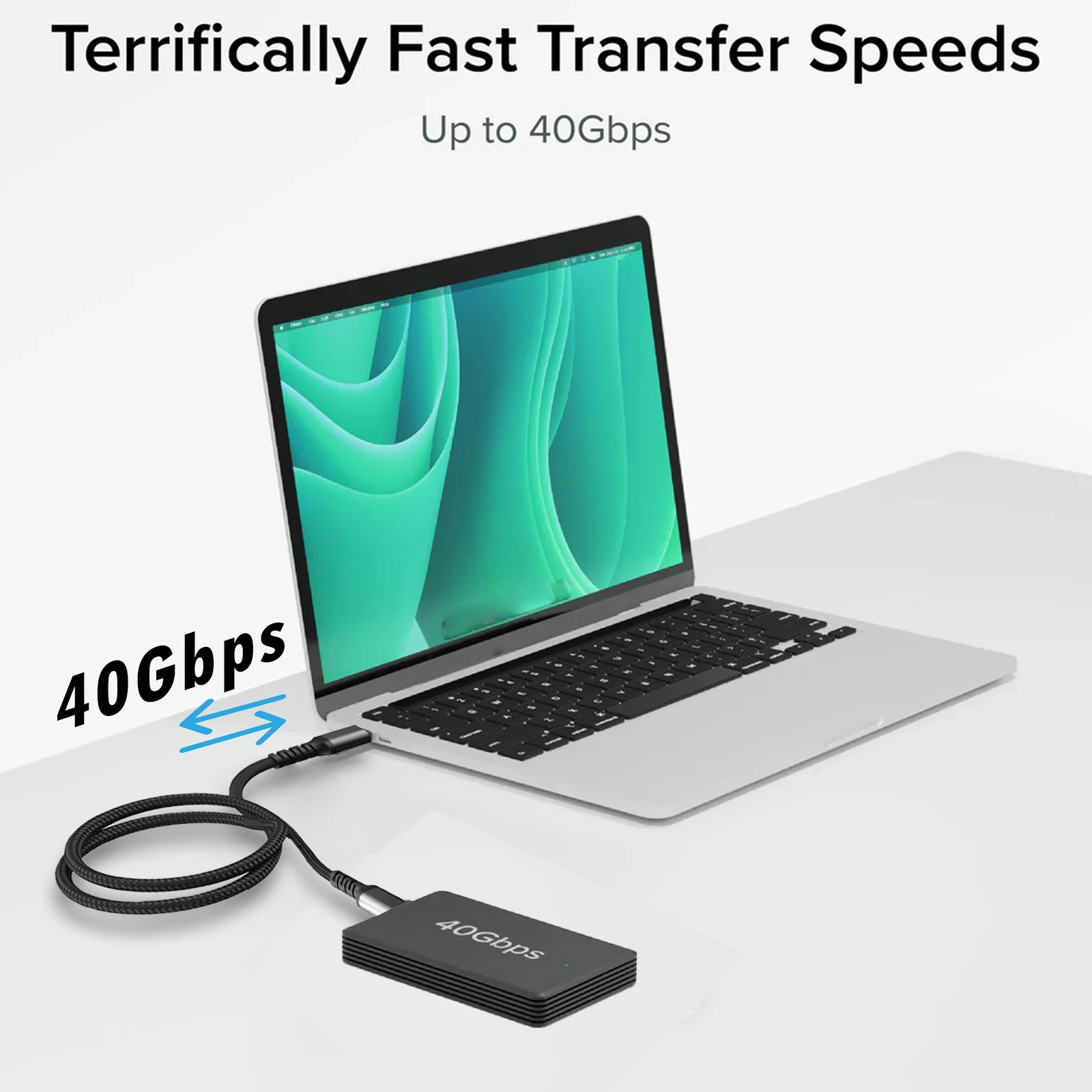 40Gbps Data Transfer USB4 Cable Compatible with Thunderbolt 3/4 8K@60Hz  240W Fast Charging for SSD Macbook Pro  iPhone 17 view 4