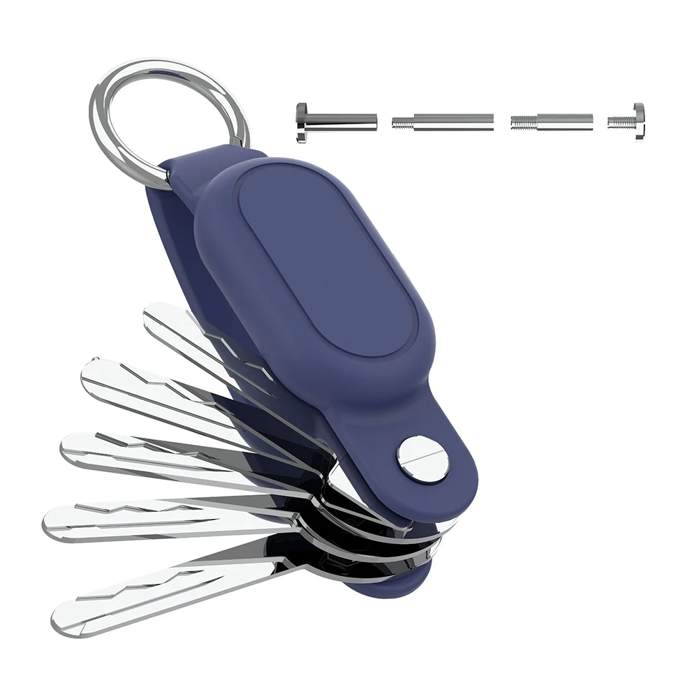 ABZZ-Silicone Cover For  Galaxy Smarttag2 Tracker Case Keychain Anti-Lost Protective Case With Key Ring