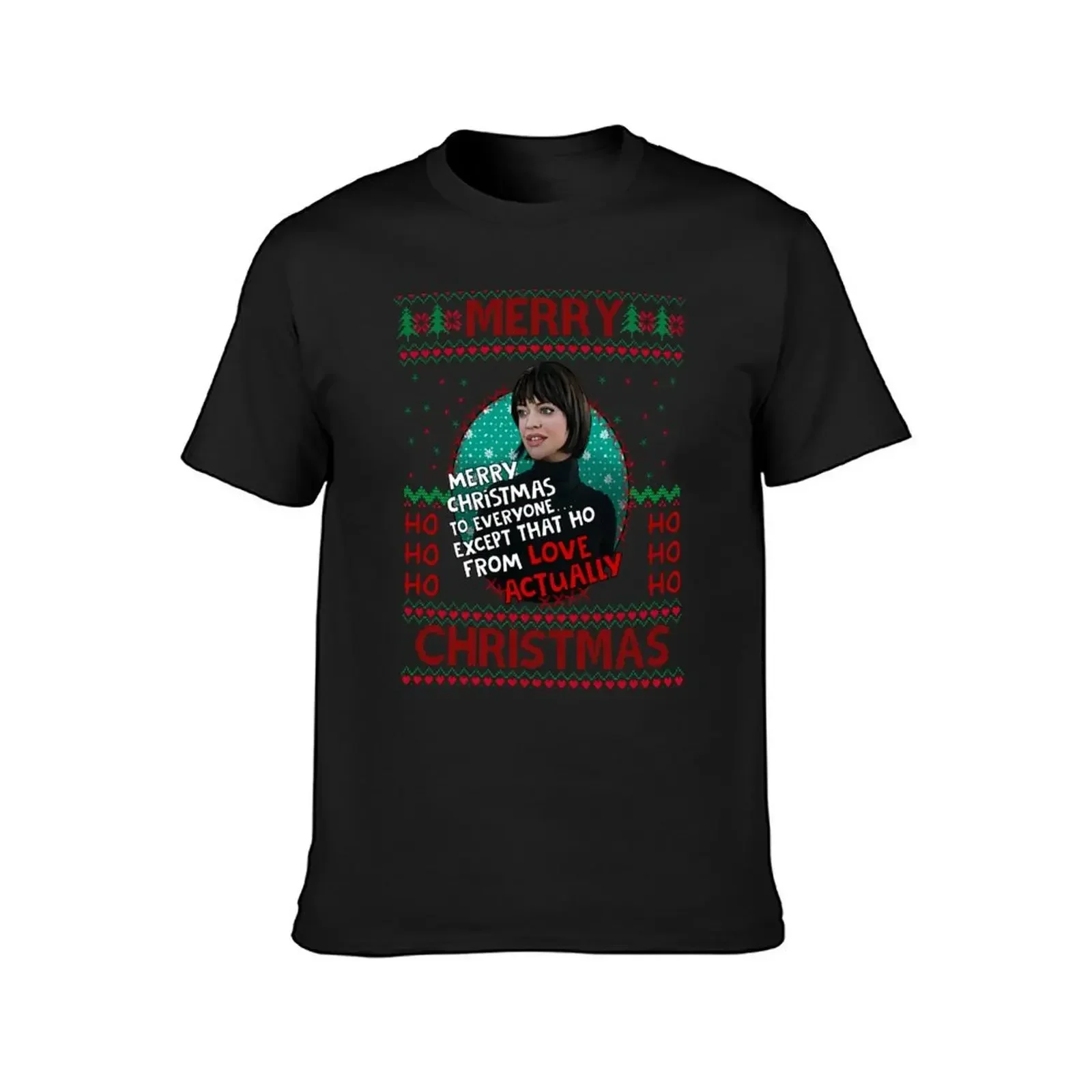 Love Christmas Actually ...except that Christmas Jumper T-Shirt rapper graphic tees Men's t-shirts