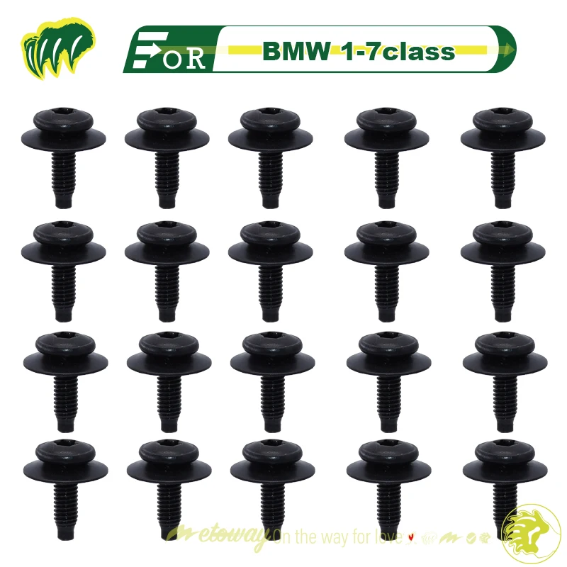 

20pcs Screws For BMW 1-class 3-class 5-class 7-class Headlight Fixing Screws Gantry Frame Screws Front Bumper Screws