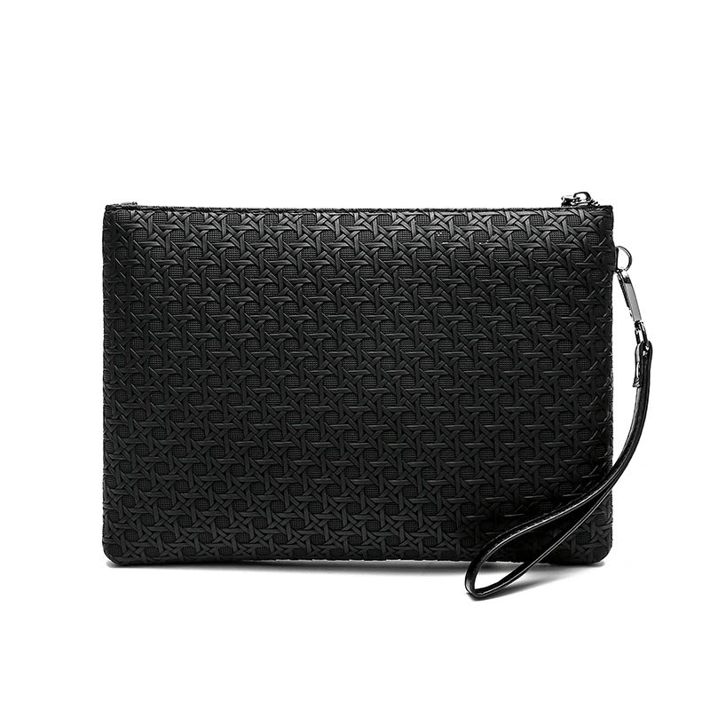 Bolso de mano de cuero PU para hombre, cartera de mano para teléfono de negocios, de alta calidad, informal, tarjetero