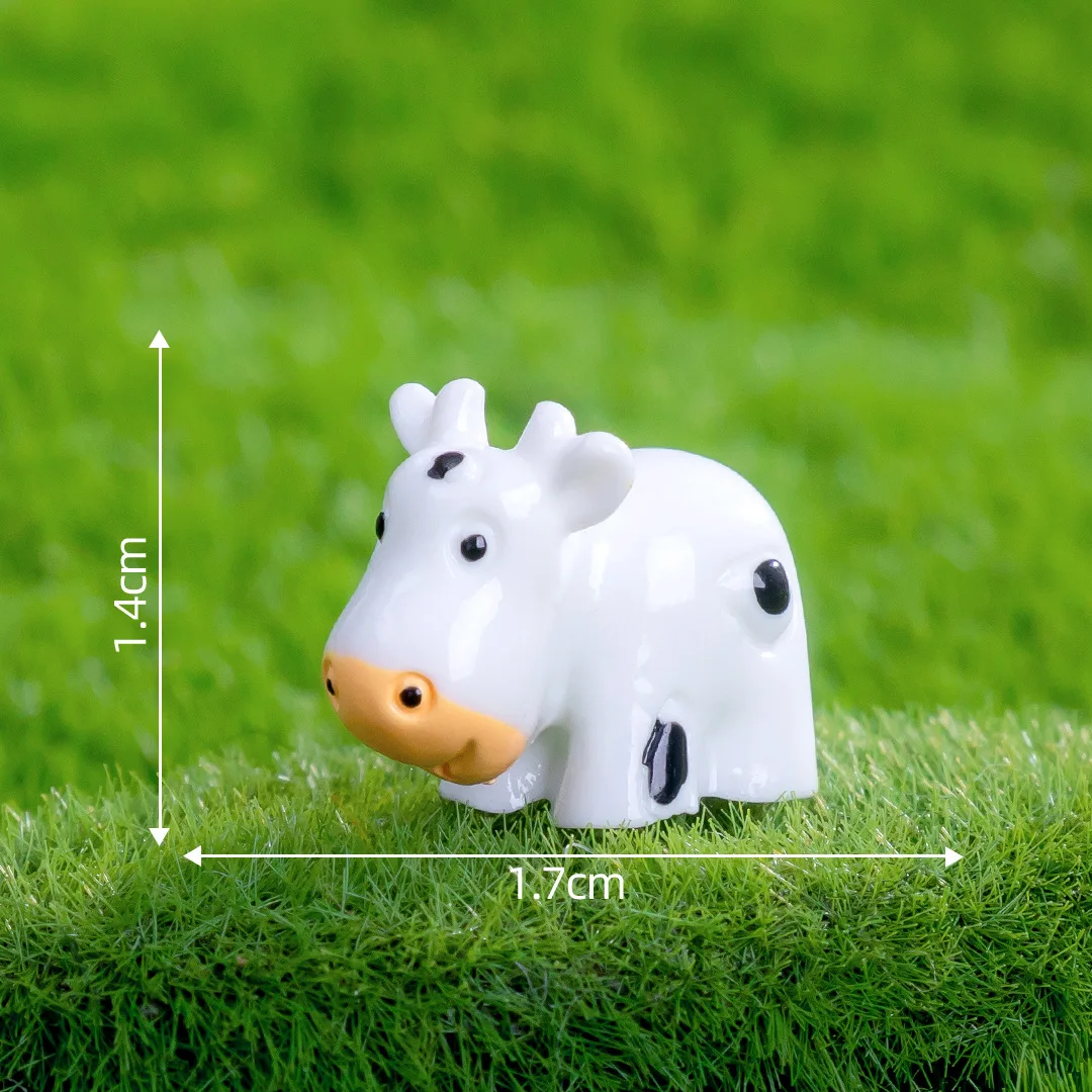 10/20pc Mini Cow Figurines Mini Resin Cow Miniature Animals Figurines for Miniature Garden Landscape Dollhouse Decor DIY Crafts image 6