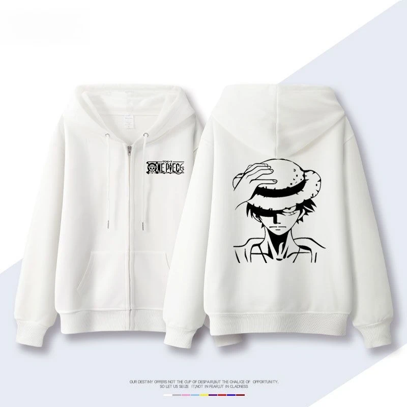 남성용 가을 겨울 애니메이션 원피스 집업 후드티 하라주쿠 스트리트웨어 2025 레트로 스웨터 오버사이즈 여성용 긴팔 유니섹스