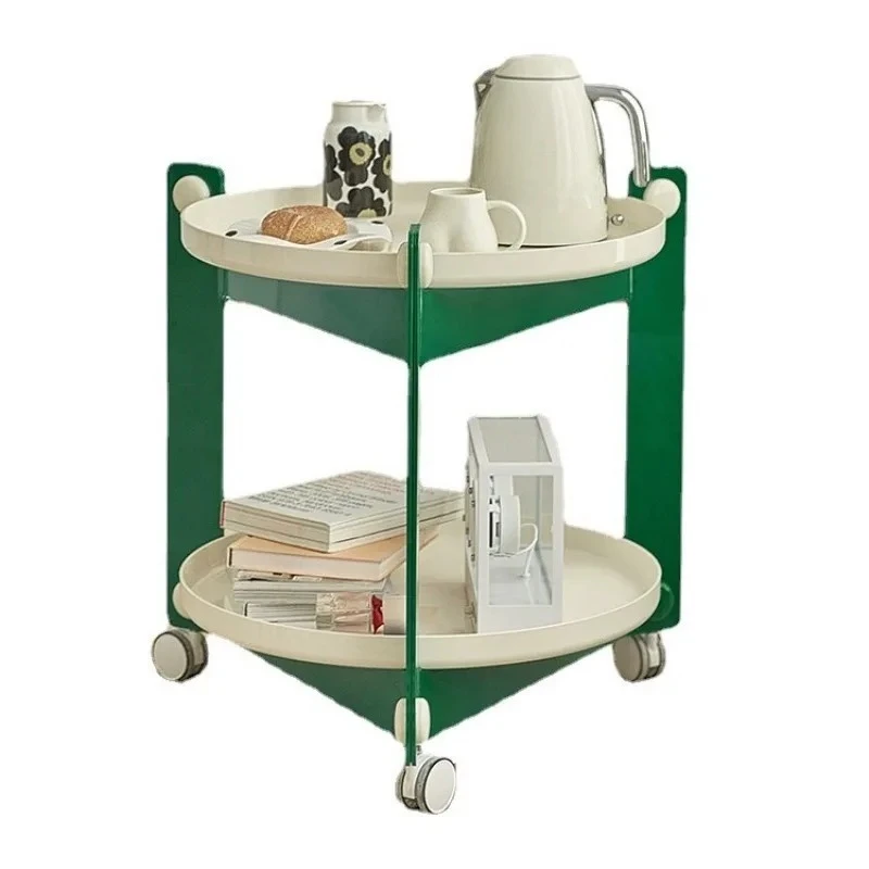 

Round coffee table living room creative sofa side removable trolley Internet celebrity shelf