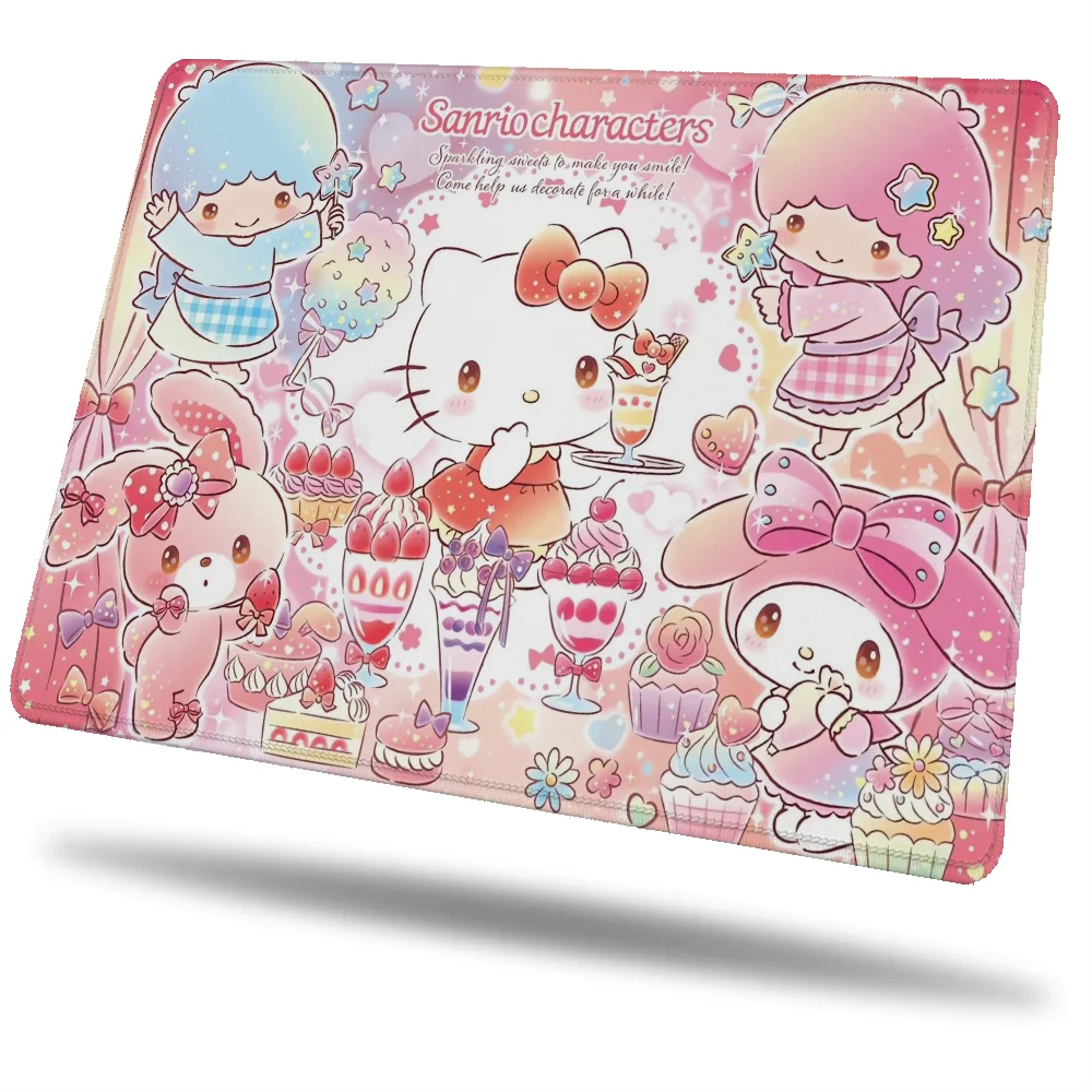 Pc Gamer Accessories Small Hello Kitty Keyboard Pad Rubber Mat Gaming Laptop Custom Mouse Pad Anime Mousepad Company Game Mats