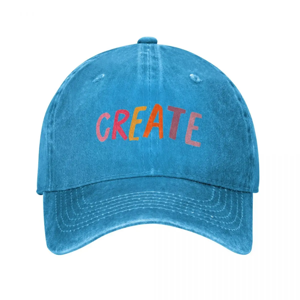 

CREATE - colorful motivational and inspirational word for artists, designers, and creatives Baseball Cap