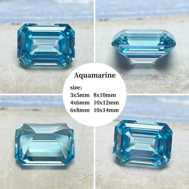 Laborgezüchtete Kobalt-Spinell-Smaragde, geschliffene Edelsteine in blauer Farbe für DIY-Ringe, Halsketten und Ohrringe, Hauptmaterialien wählbar, Zertifikat inklusive – Detail 9