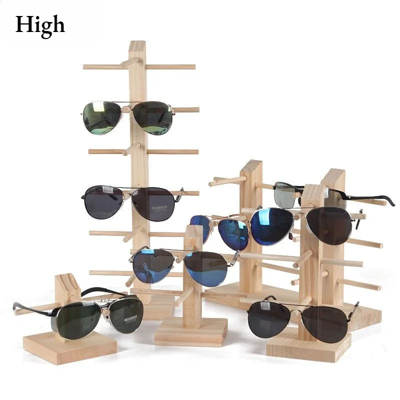 

Multi Layers Wood Sunglass Display Rack Shelf Eyeglasses Show Stand Jewelry Holder for Multi Pairs Glasses Showcase