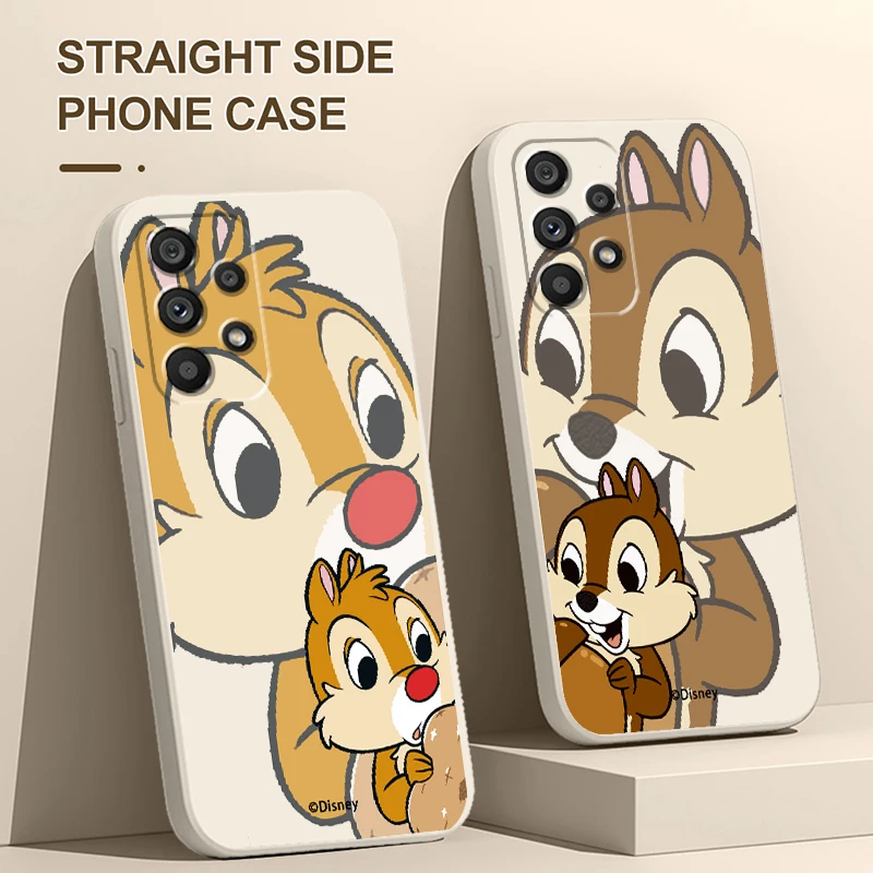 

Disney Chip 'n' Dale Baby For Samsung A53 A52 A54 A13 A51 A12 A32 A71 A33 A73 A72 A14 A23 5G Liquid Rope Phone Case Cover