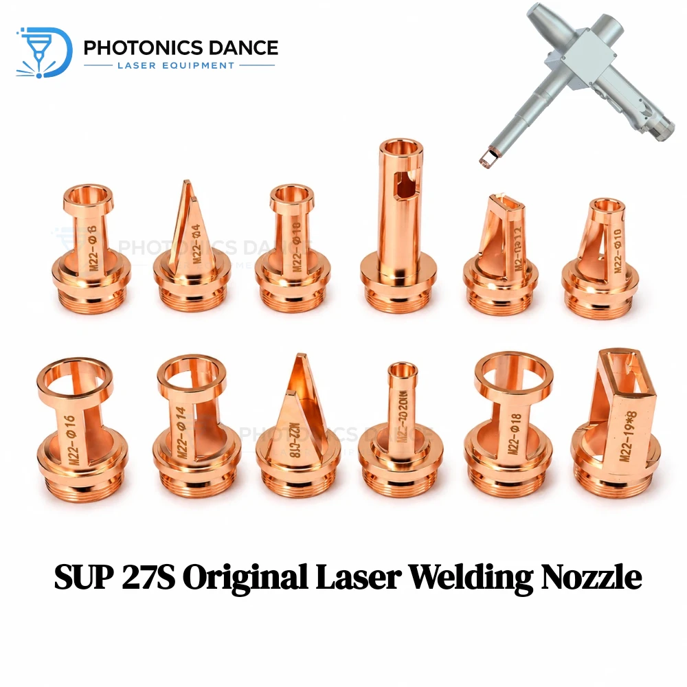 SUP 27S Energy Storage Handheld Welding Head Original Laser Welding Nozzle M22*1 Thread 35mm 52mm Focus Tube Replacement Parts