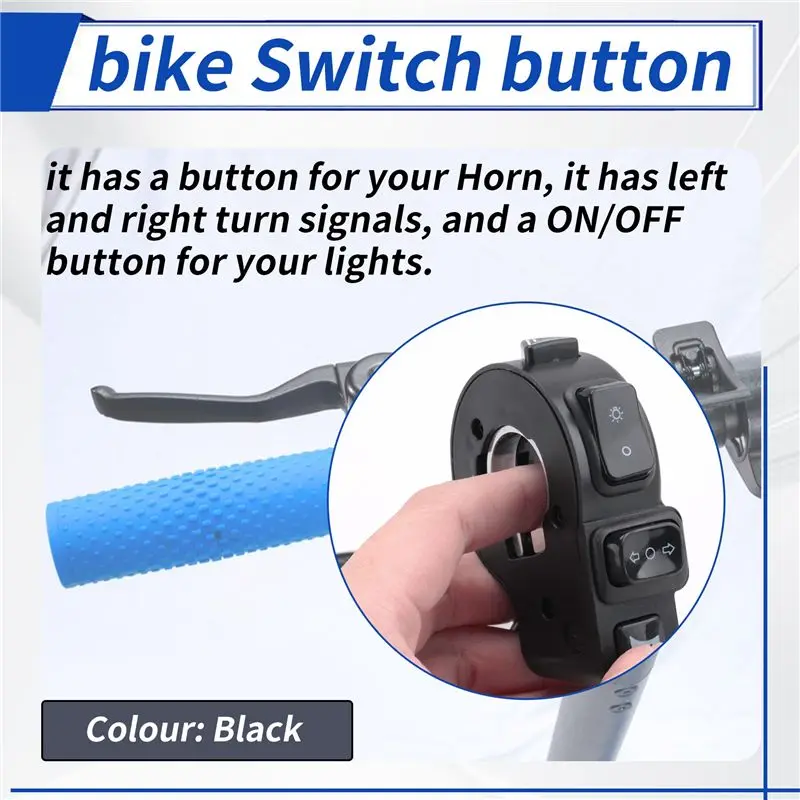 WF-3 In1 Motorcycle Switch ATV Quad Headlights Turn Signal Horn ON/OFF Button For 22Mm Handlebars