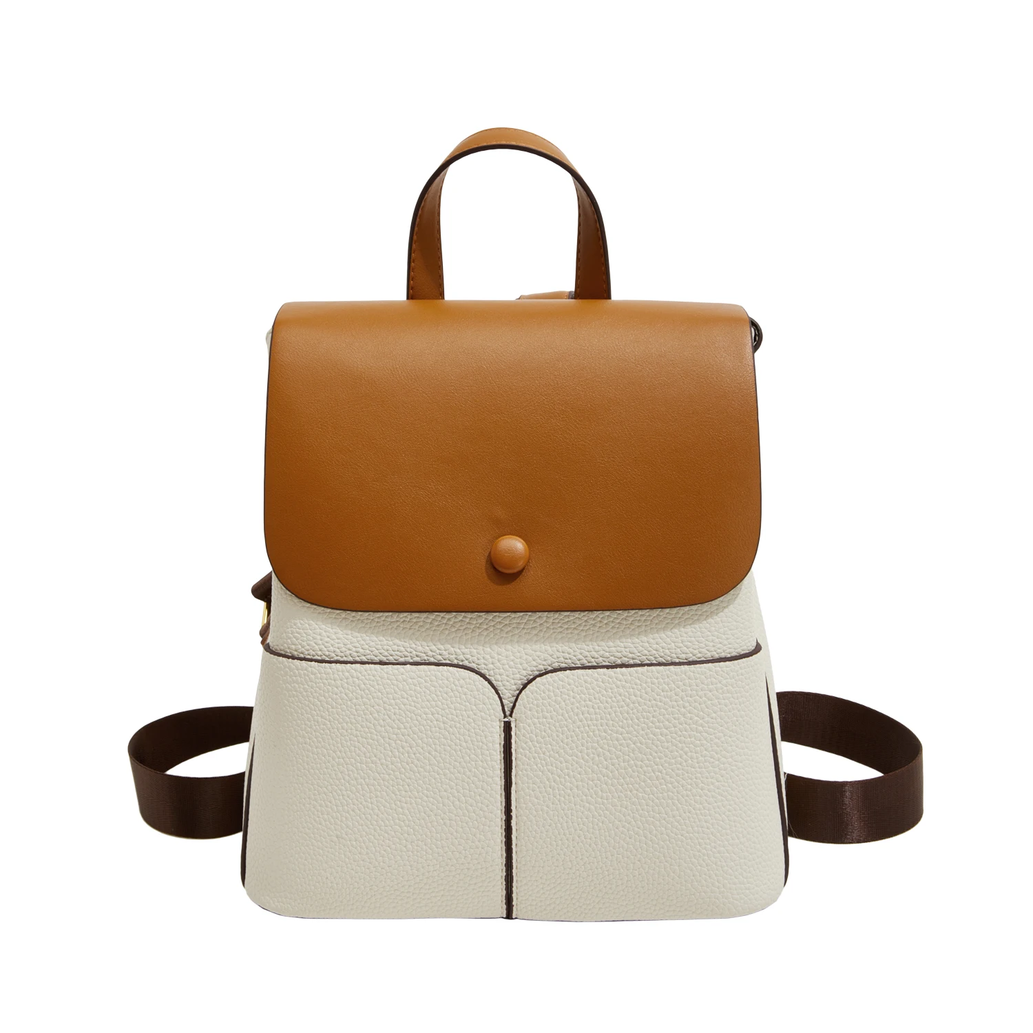 

Women Fashion PU Backpacks Double Color Design Stylish Shoulder Bags Double Tone Bags for Women