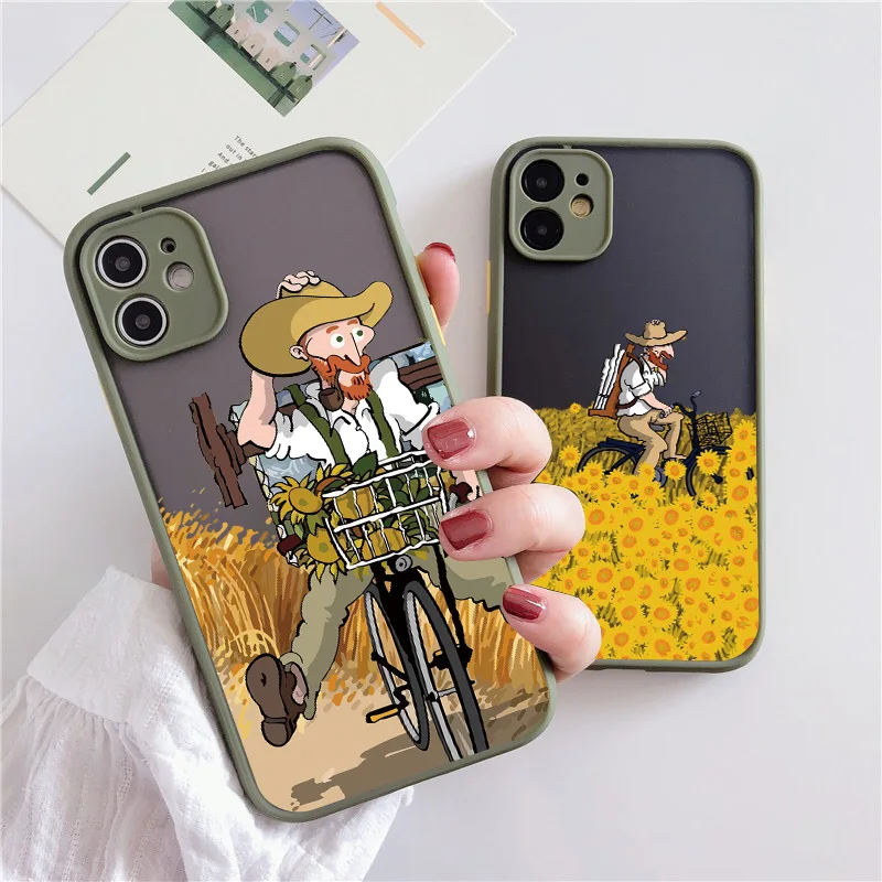 Van Gogh Art Starry Night Oil Painting Phone Case For iPhone 16 15 11 14 12 13 Mini Pro Max XR XS 7 8 Plus SE20 Aesthetics Cover