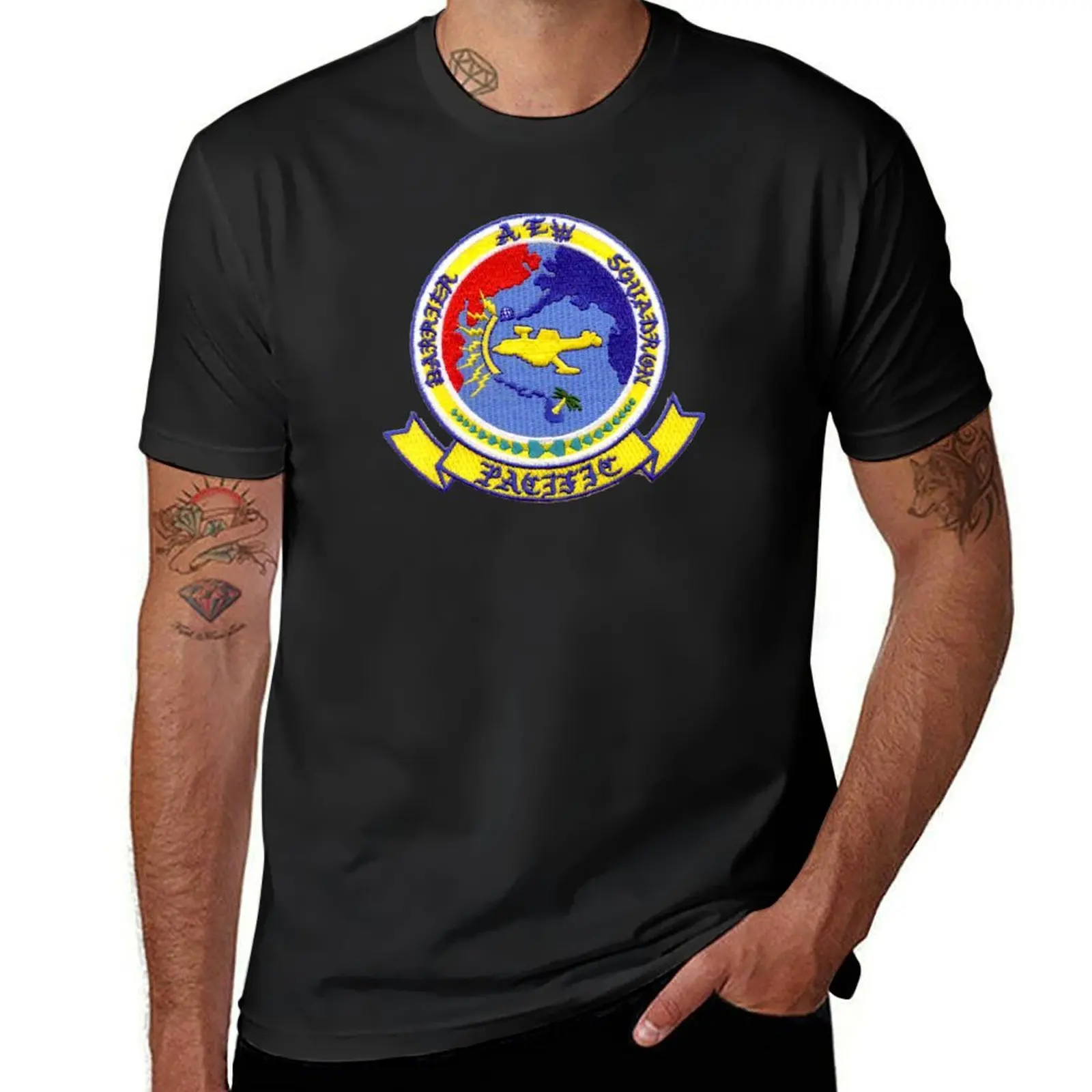 AIRBORNE EARLY WARNING BARRIER SQUADRON - PACIFIC T-Shirt boys whites anime customs black t shirts for men