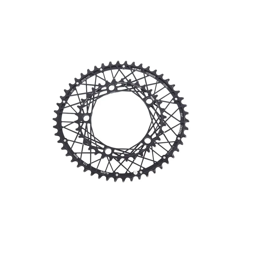 KCNC K6 COBWEB Oval Chainring 110bcd 50T 34T road bike chainring oval 130BCD 53T 39T 5 ARM Ultra light 90G 30G Made in Taiwan