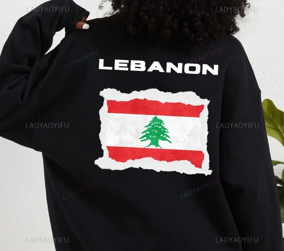 Lebanon Art Sweatshirt Lebanese Flag Man Women Hoodies Beirut Crewneck Winter Sweatshirt Fashion Harajuku Hip-hop Pullovers