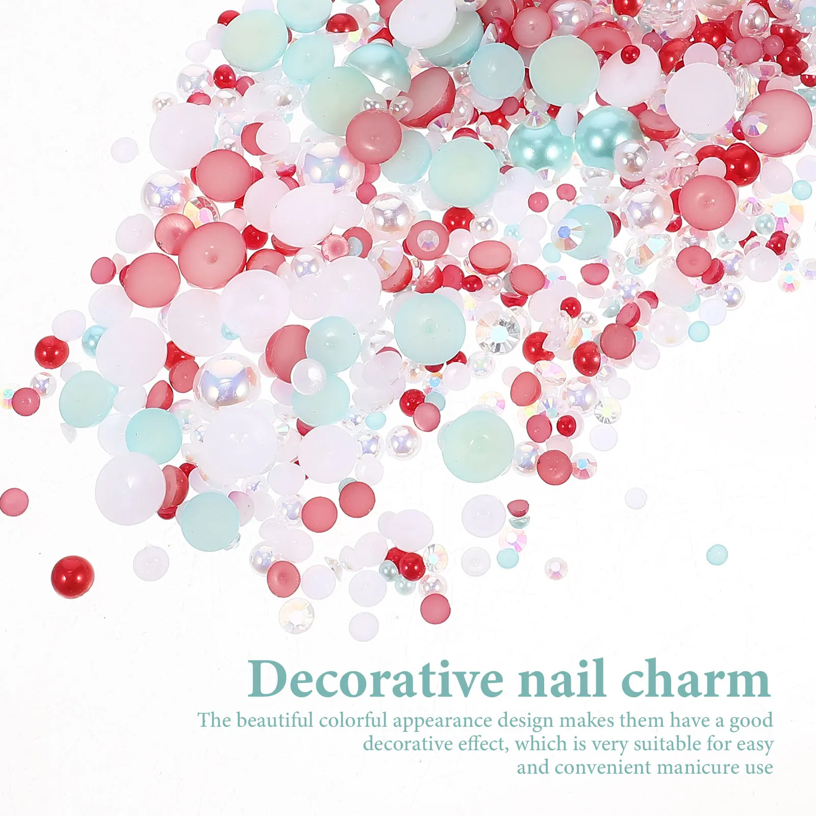 

Resin Pearl Nail Decals DIY Charm Imitation Half Bead Decorative Adornment Manicure Accessories Nail Art Supplies