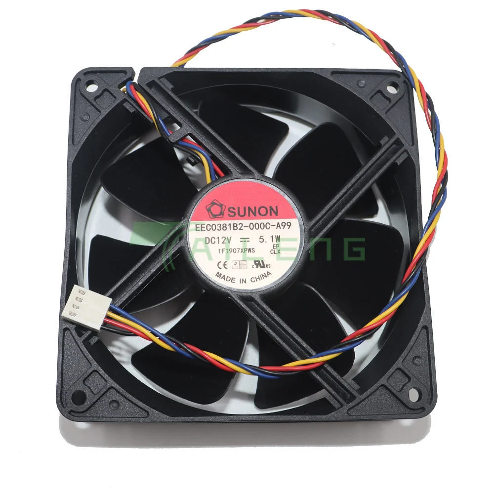 EEC0381B2-000C-A99 DC12V 2600rpm 116cfm 12038 12CM 120MM 120*120*38MM cooling fan