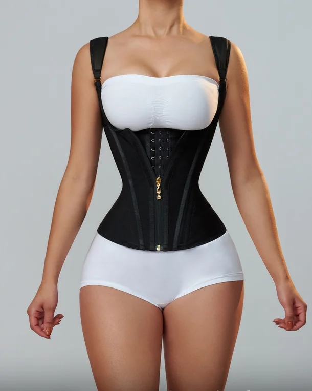 Fajas Colombians Girdles With Row Buckle and Zipper Postpartum Corset Waist Trainer Body Shaper For Women Sexy Shaping Curve