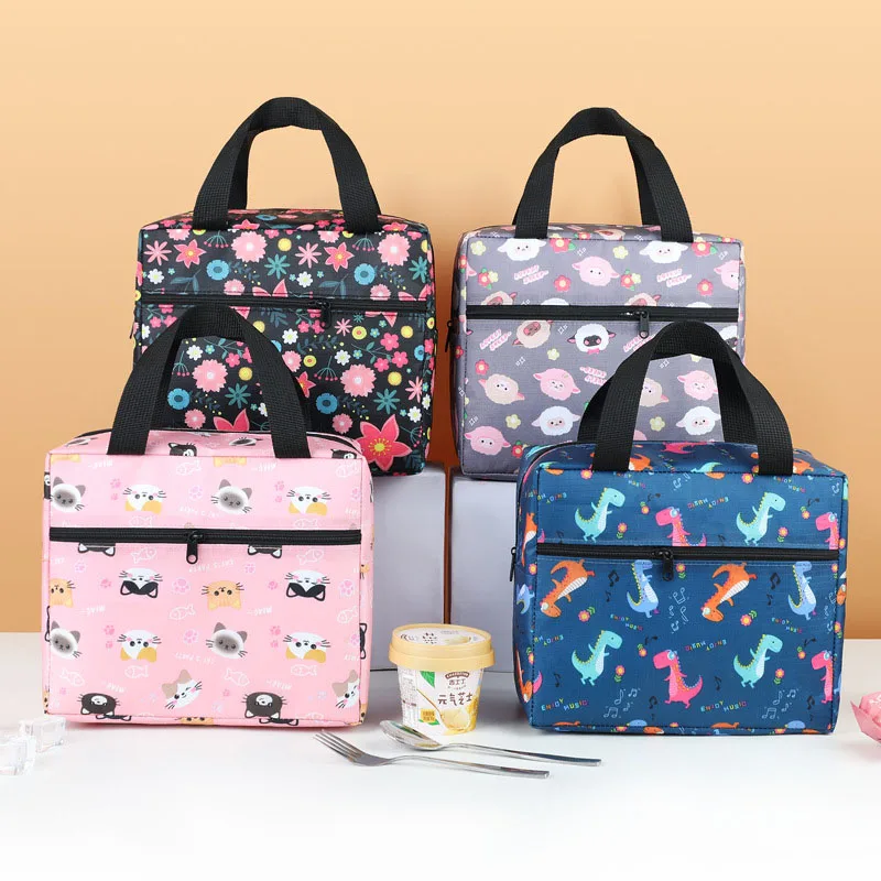 Lunch Tote Bags Portable Thermal Insulated Lunch Shoulder Food Bag Large Cooler Picnic Bags Box for Women Men Thermo Bag